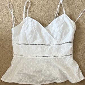 Francesca‘s Elegant White Lace Women’s Top
